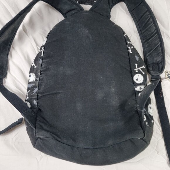 Disneyland Paris Nightmare Before Christmas Backpack Black White Halloween Camp - Picture 3 of 10